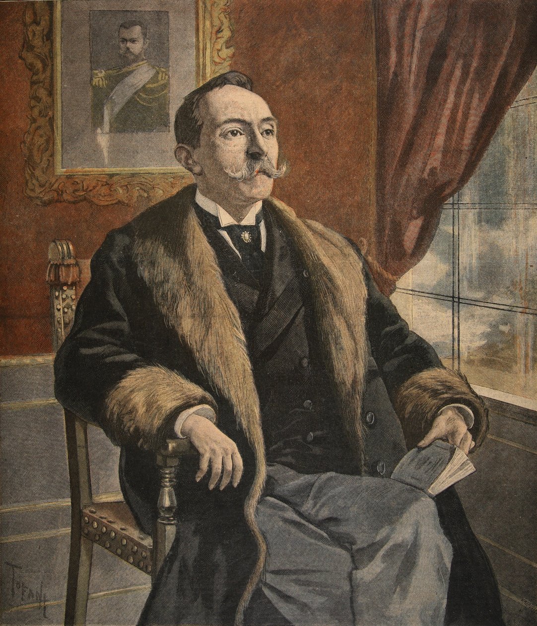 Venäjän suurlähettiläs, kuva "Le Petit Journal: Supplement illustre", 9. tammikuuta 1898 tekijältä F.L. and Tofani, Oswaldo Meaulle