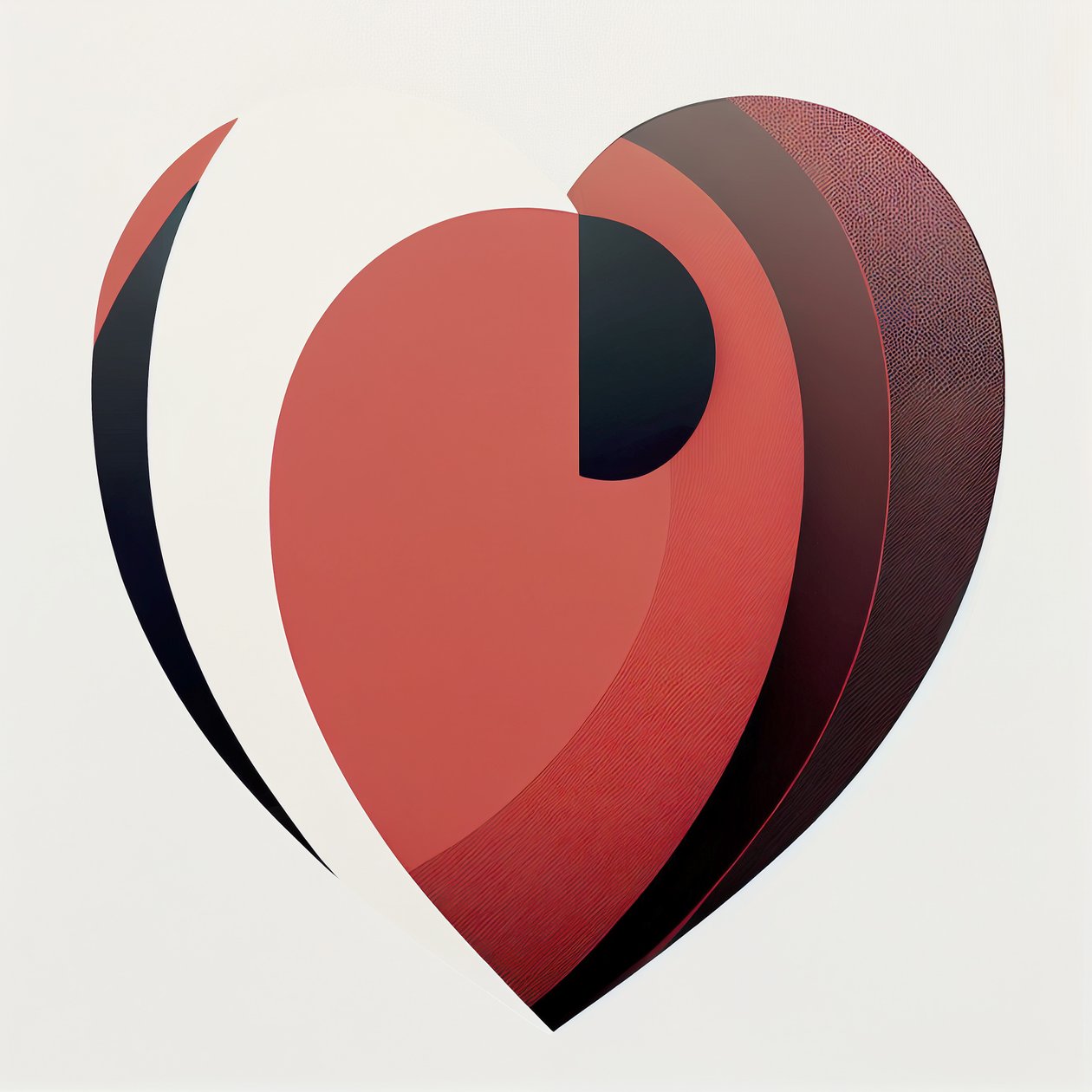 Punainen sydän symboloi rakkautta, emotionaalinen maalaus, Contemporary wall art tekijältä F. Abderrahim