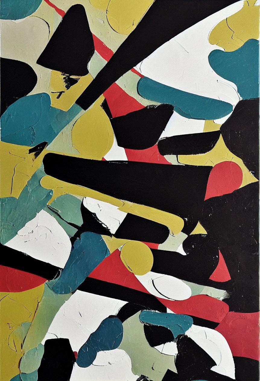 Abstrakti ekspressiivinen siveltimellä, moderni maalaus, online canvas art tulostaa tekijältä F. Abderrahim