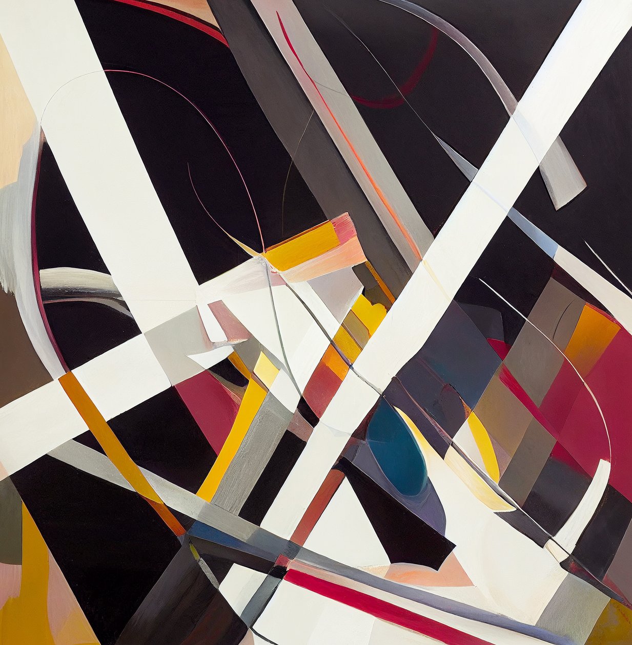 Contemporary abstrakti surrealismi maalaus, wall art tulostaa tekijältä F. Abderrahim