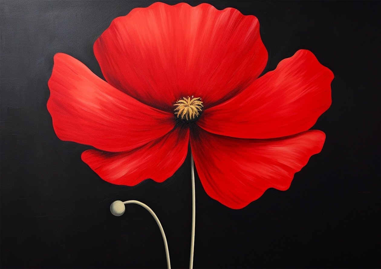 Punainen Hibiscus kukka, kukka seinäkoriste, kankaalle tulosteita verkossa tekijältä F. Abderrahim