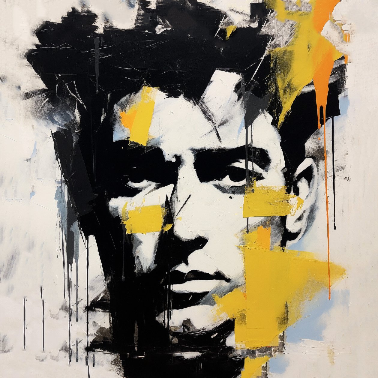 james deanin muotokuva, Picasso-tyyli, julistetulosteet, julistetulosteet tilauksesta tekijältä F. Abderrahim