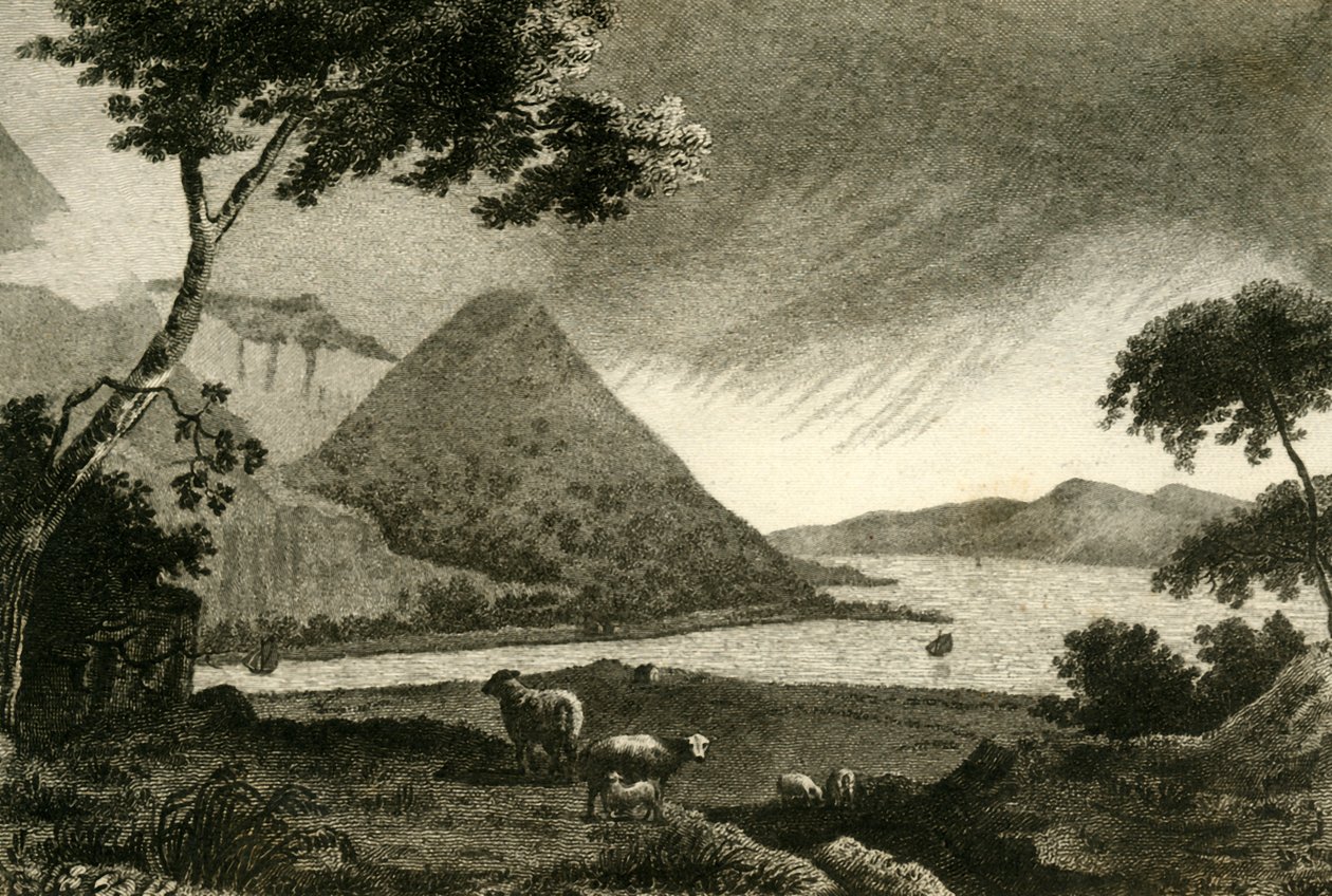 "Näkymä Ballyhulishin lautalla", 1700-luvun loppu tekijältä F Cary
