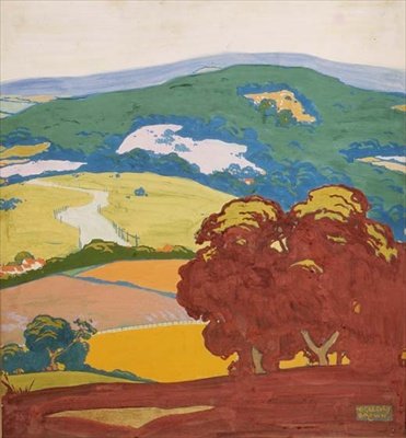 Lontoon liikenteen juliste (väri litho) tekijältä F. Gregory Brown