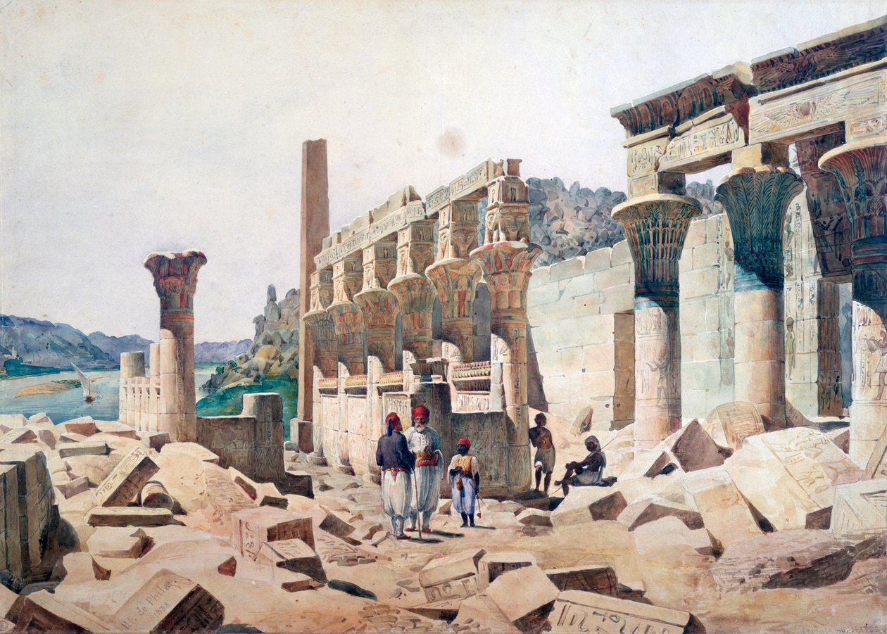 Venus Athorin temppeli, Philae, 1800-luku tekijältä F. H. Naudin