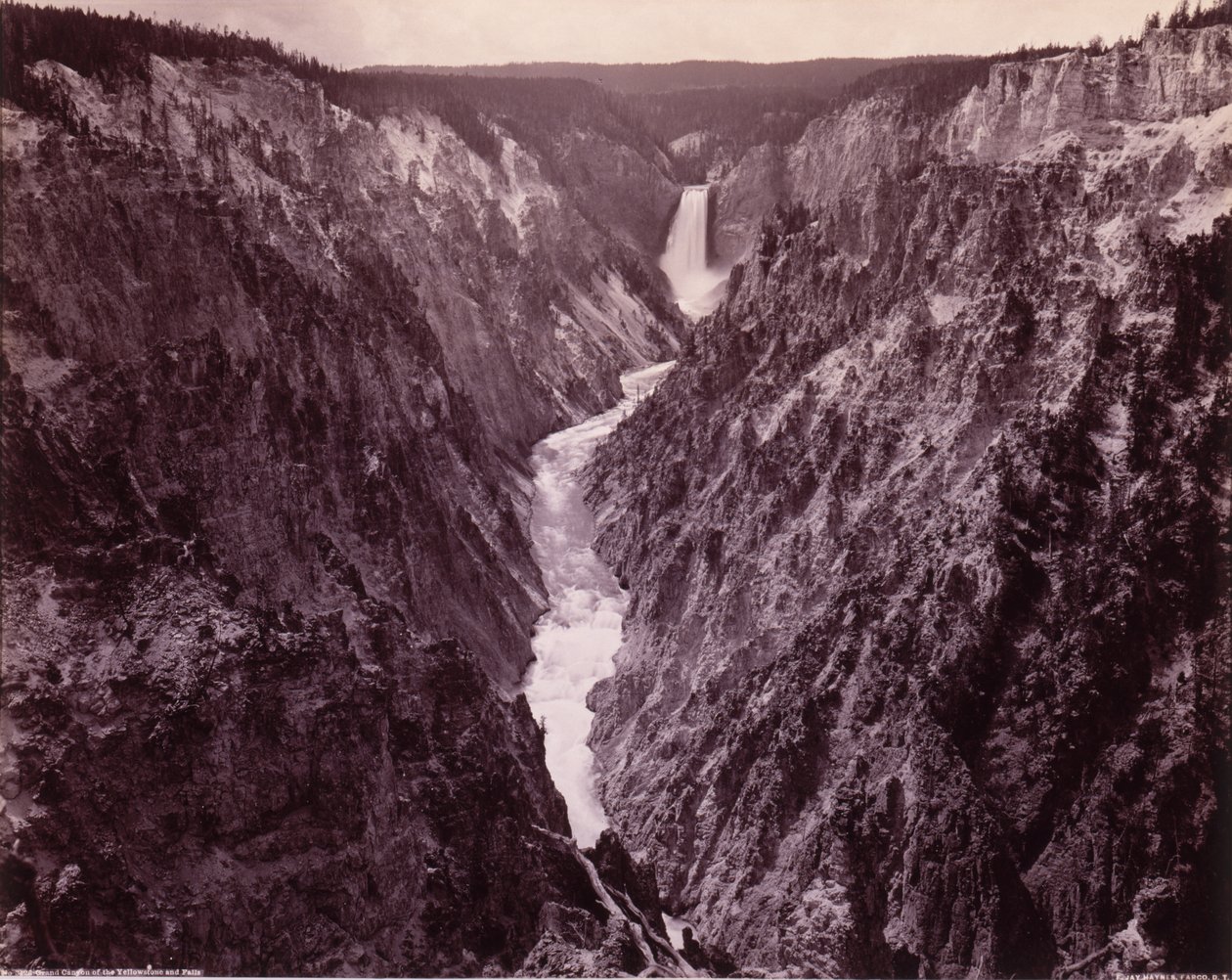 Yellowstonen Grand Canyon ja putoukset tekijältä F. Jay Haynes
