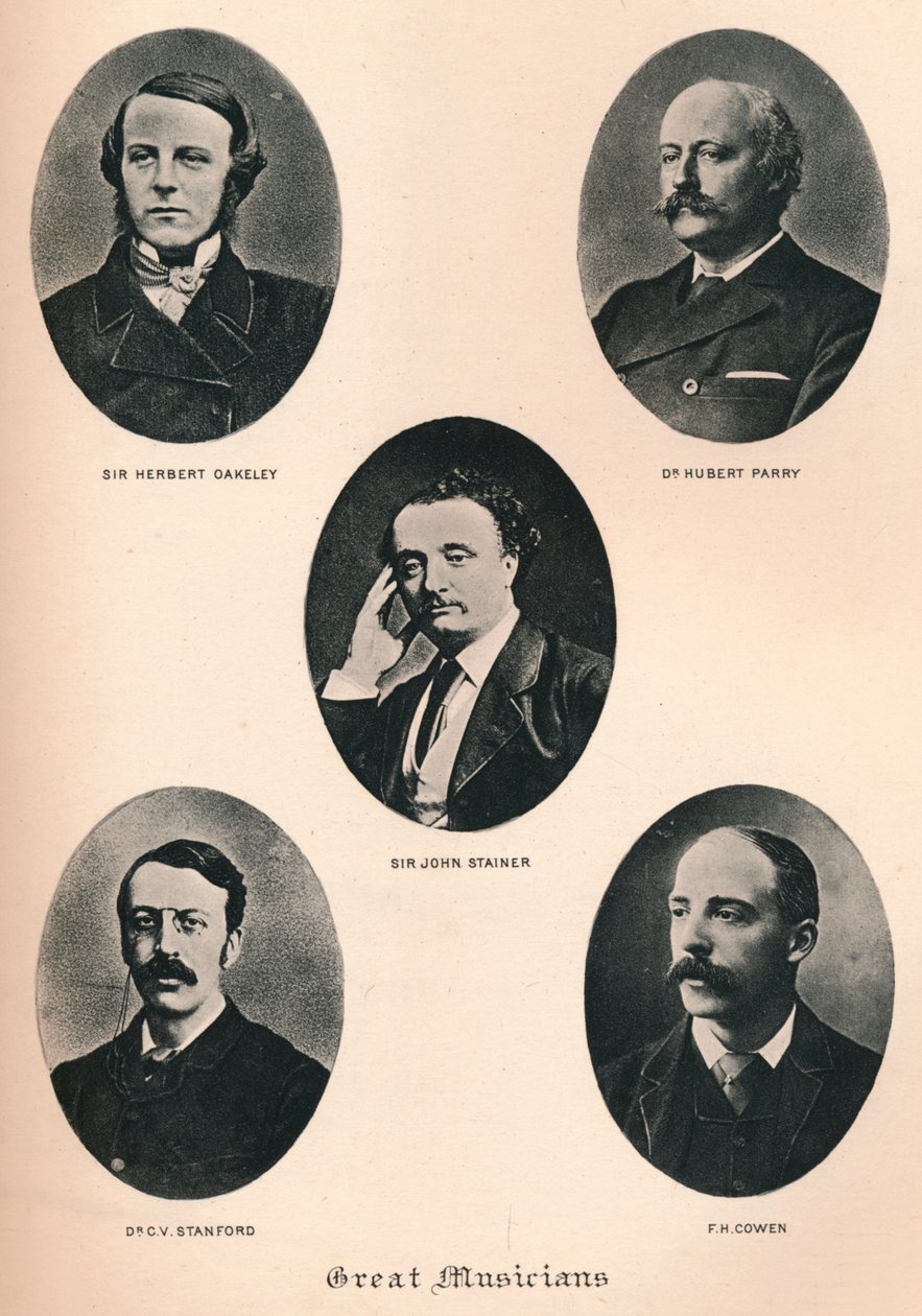 Suuret muusikot - Levy XI, c1880, 1895 tekijältä F. Jenkins Heliog