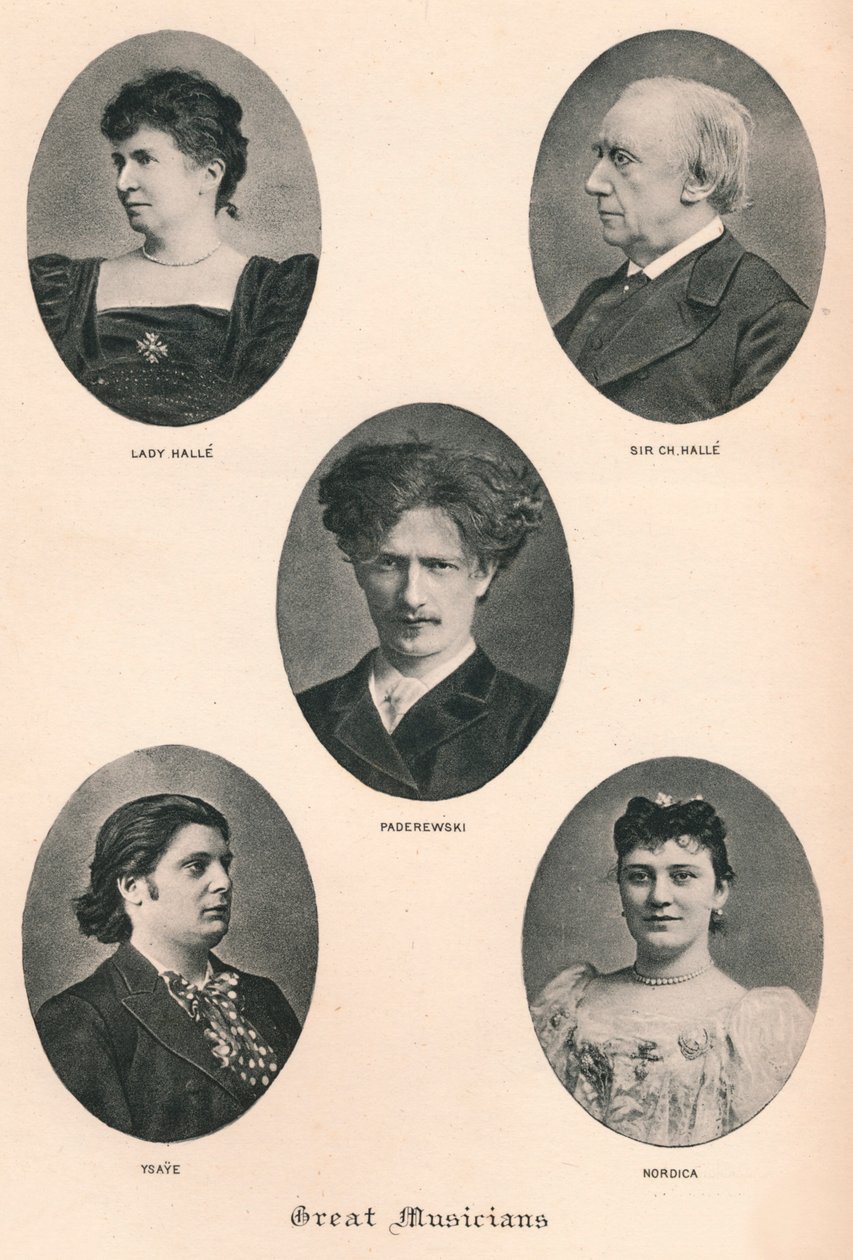 Suuret muusikot - Levy X., c1880, 1895 tekijältä F. Jenkins Heliog