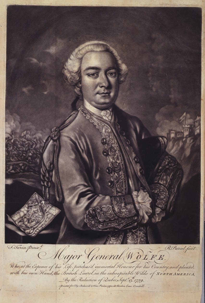 Kenraalimajuri Wolfe (1727-59) Sir John Pringlen teoksesta Kenraali James Wolfen elämä... tekijältä F. Turin