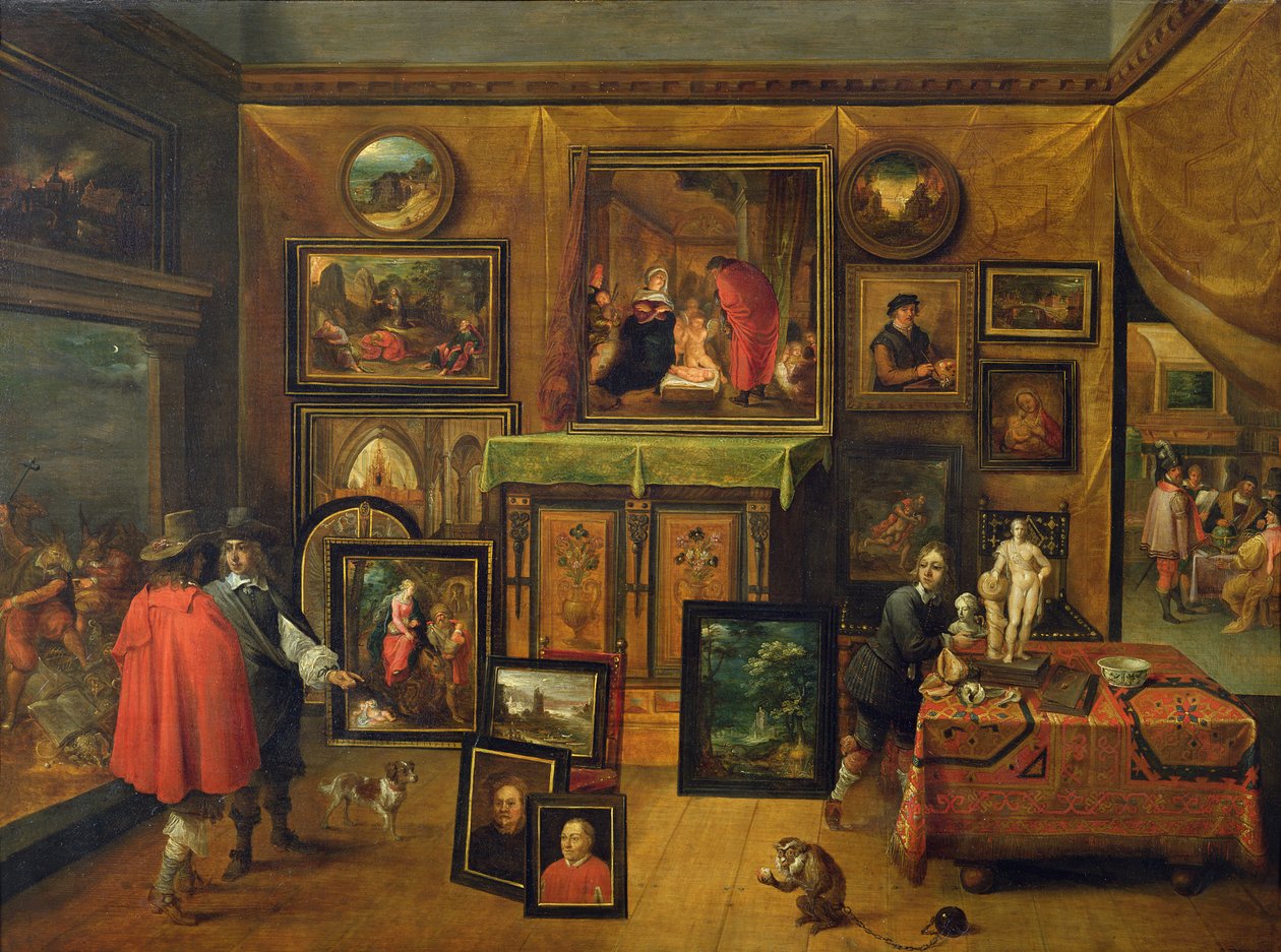 Huonekalut ja erilaiset esineet 1100- ja 1300-luvuilta tekijältä F. and Teniers Francken