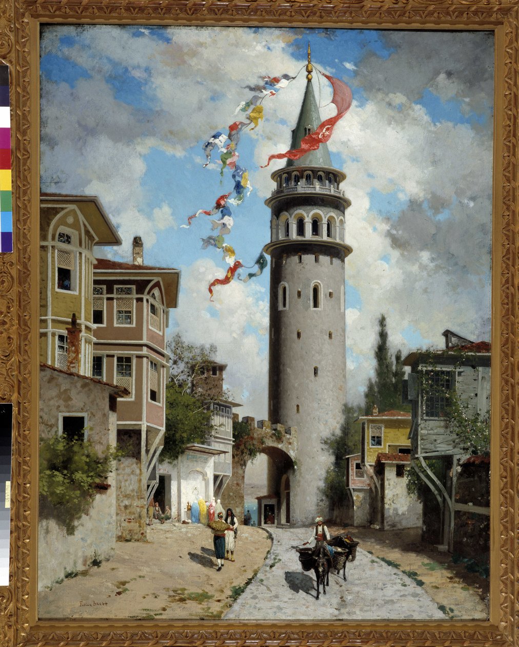 Näkymä Galata-tornille Konstantinopolissa. Fabius Brestin (1823-1900) maalaus. Pakollinen maininta: Collection fondation regards de Provence, Marseille tekijältä Fabius Brest
