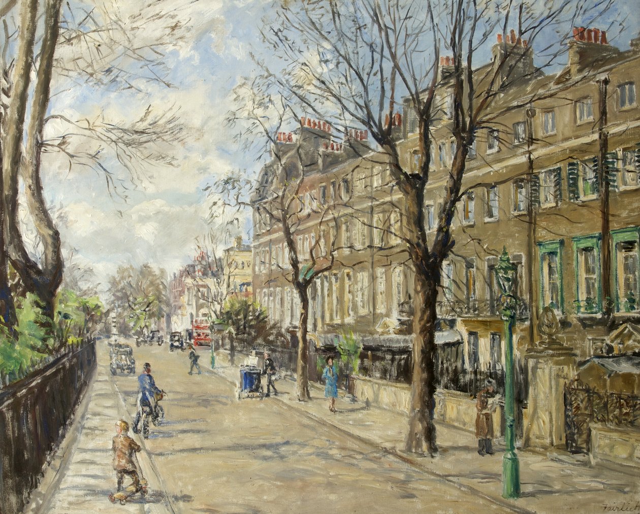 Cheyne Walk, huhtikuu 1939, 1943 tekijältä Fairlie Harmar