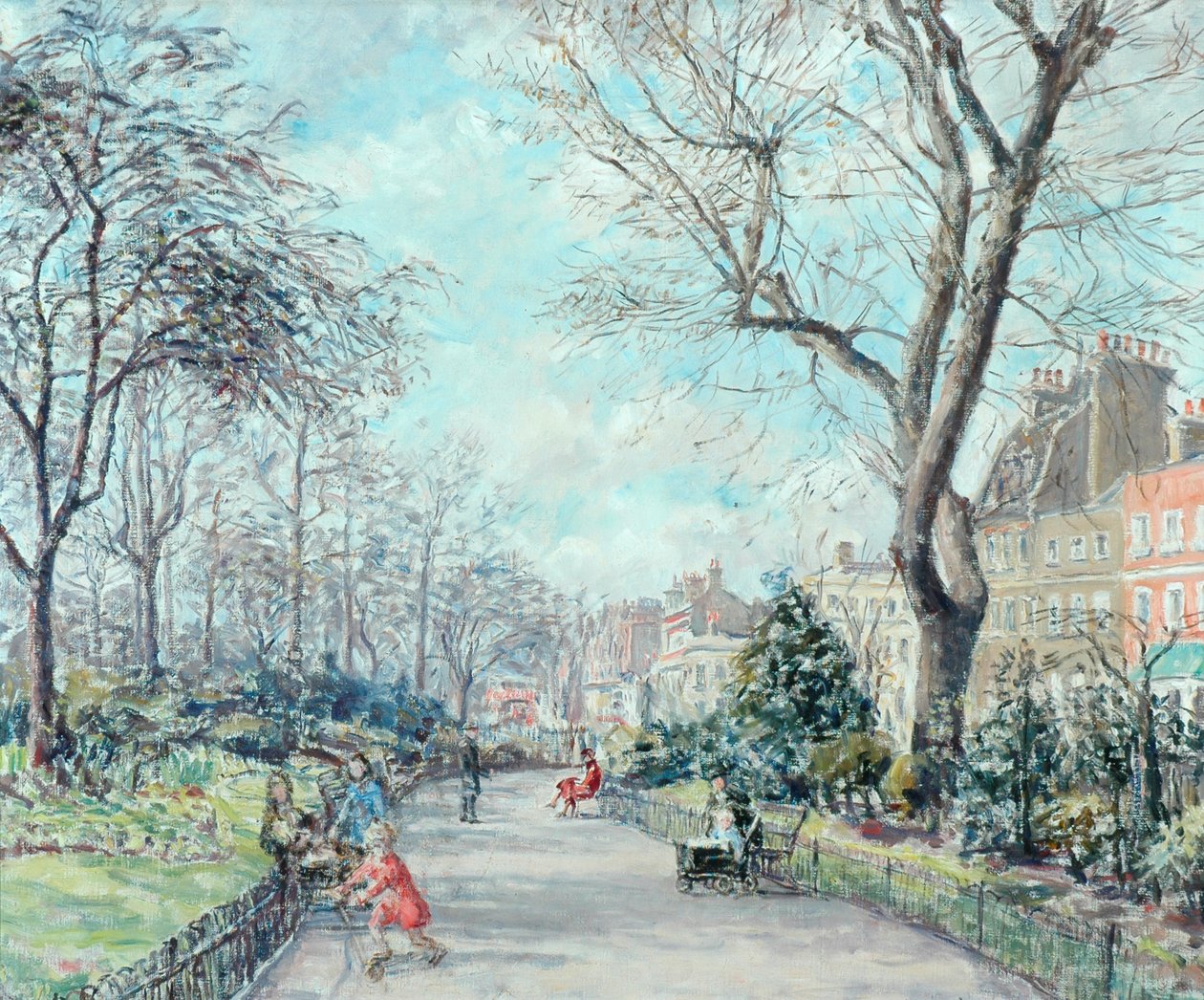 Cheyne Walk Gardens, noin 1938 tekijältä Fairlie Harmar