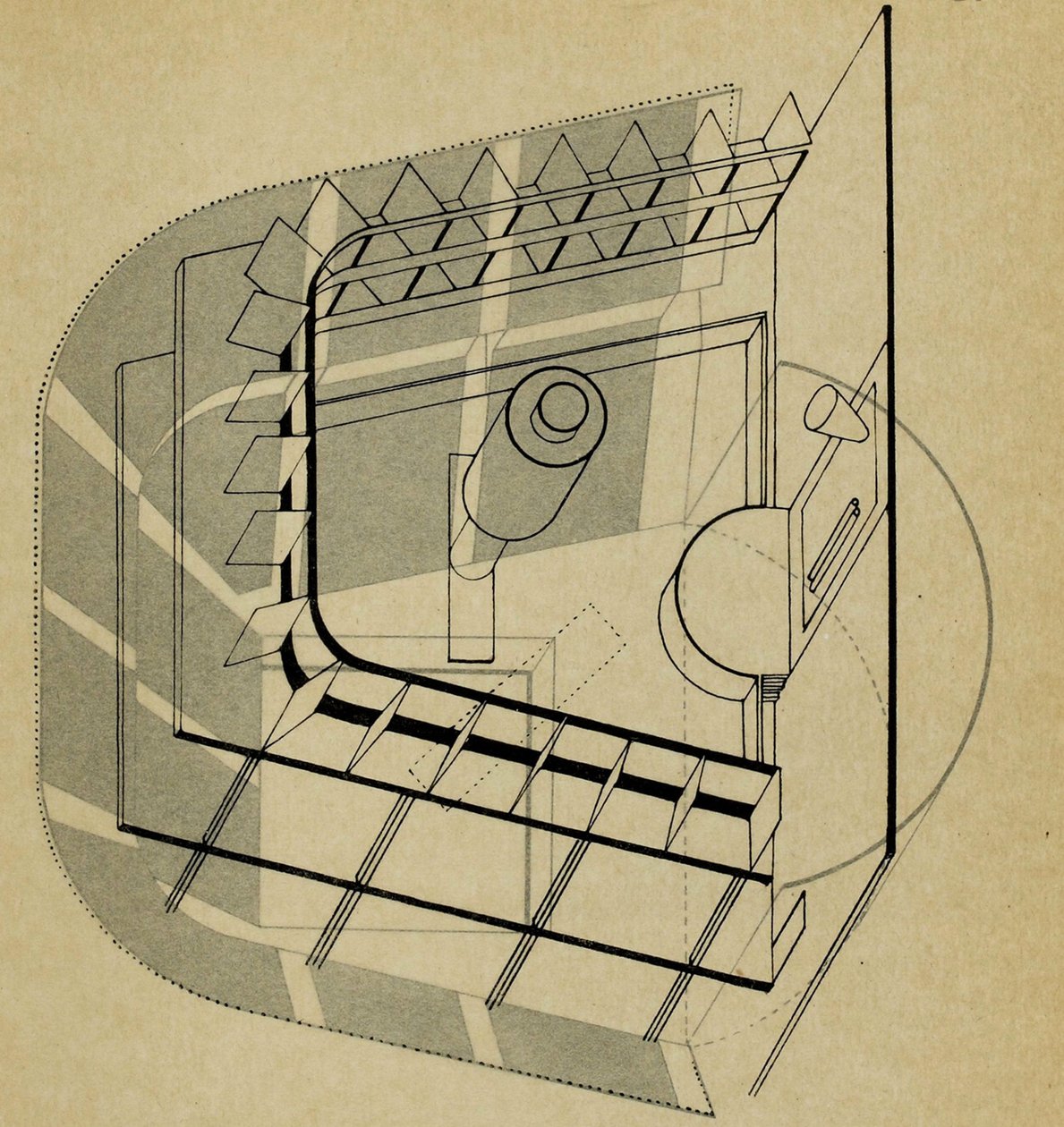 U -teatteri. Bauhausin näyttämöltä Bauhausin näyttämö, 1925. tekijältä Farkas Molnar