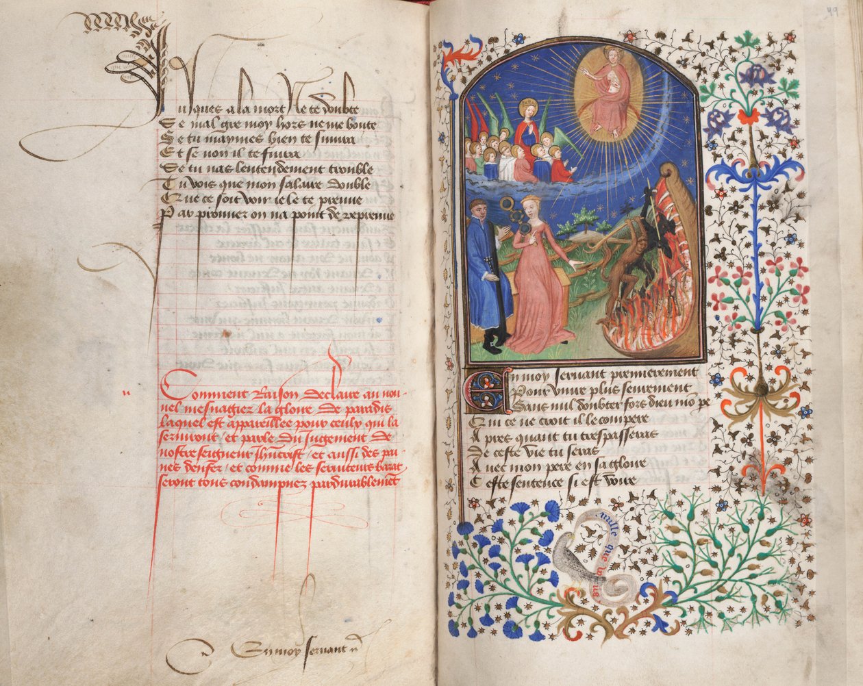 Köyhyyden tai vaurauden tie, n. 1425-1450 (tempera vellum) tekijältä Fastolf Master