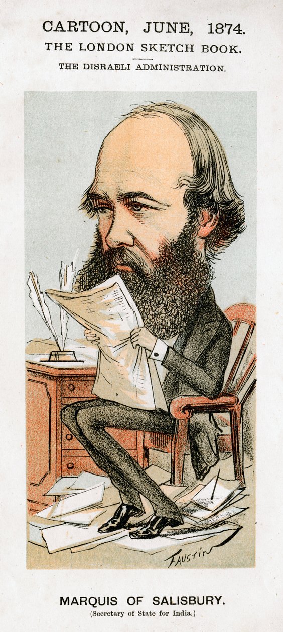 Robert Arthur Talbot Gascoyne-Cecil, Salisburyn kolmas markiisi, brittiläinen poliitikko, 1874. tekijältä Faustin