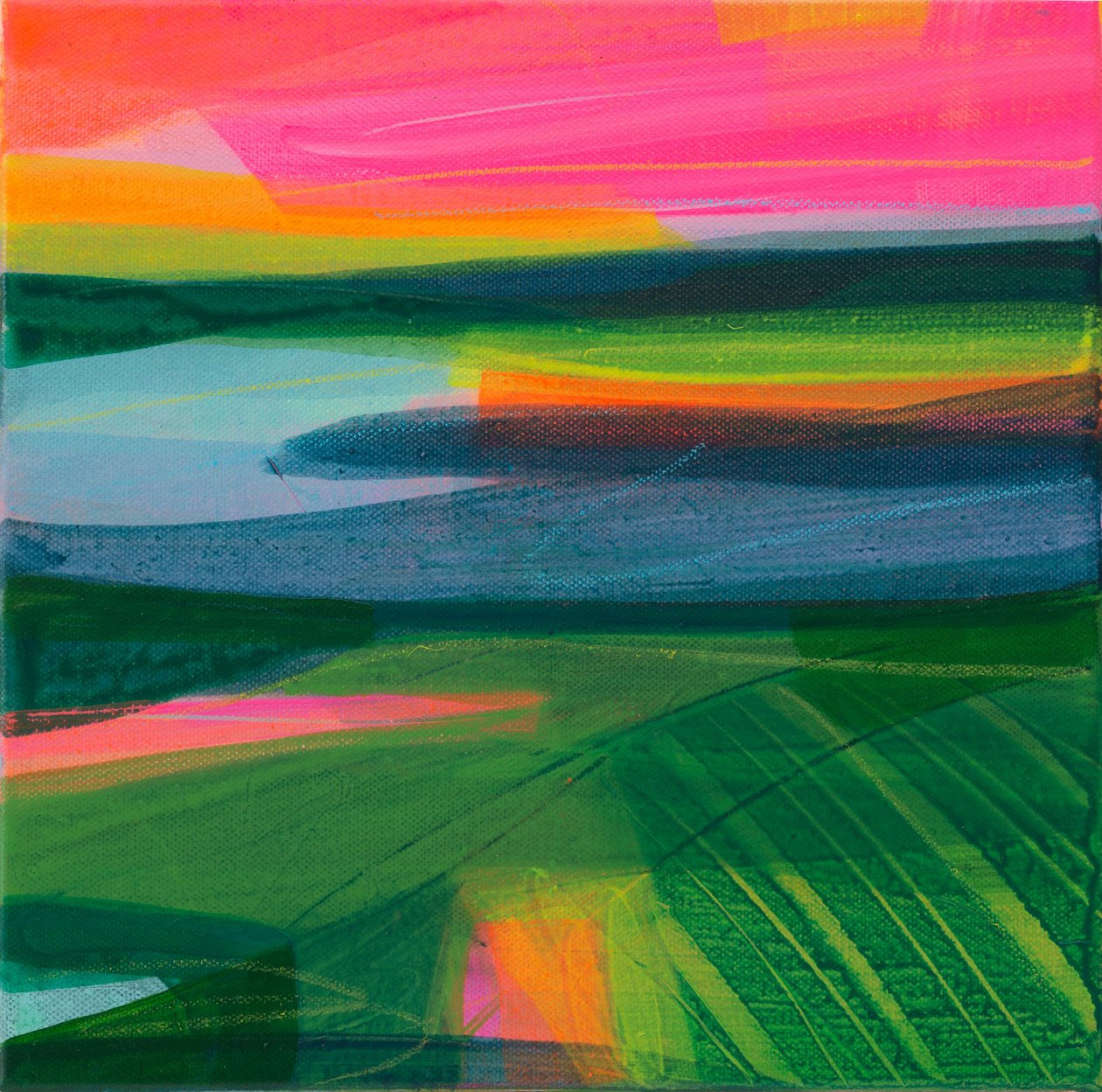 Sussexin syleilyssä, 2021 (akryyli kankaalle) tekijältä Faye Bridgwater