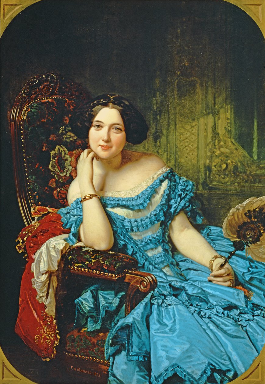 Vilchesin kreivitär Amalia de Llano y Dotresin muotokuva, 1853 tekijältä Federico de Madrazo y Kuntz