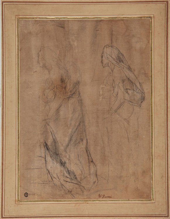 Pyhä Elisabet lapsen Johannes Kastajan tutkimuksen kanssa Madonna della Gattaa varten tekijältä Federico Barocci
