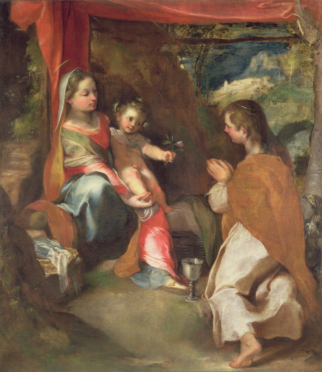 San Giovannon Madonna evankelista Johannes tekijältä Federico Barocci