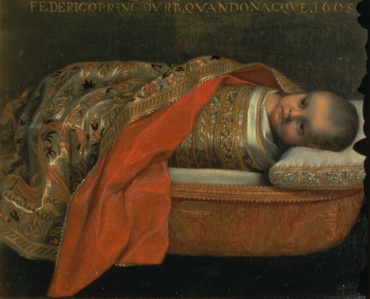 Vastasyntyneen Federigo di Urbinon muotokuva, 1605 tekijältä Federico Barocci