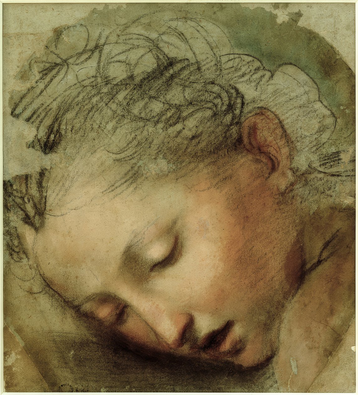 Naisen pää, 1568 tekijältä Federico Barocci