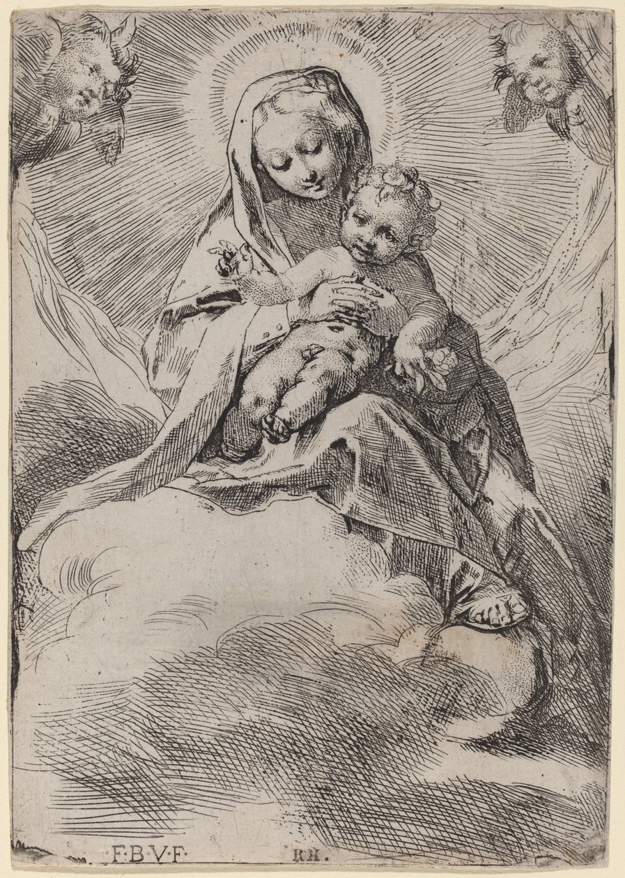 Madonna pilvissä tekijältä Federico Barocci