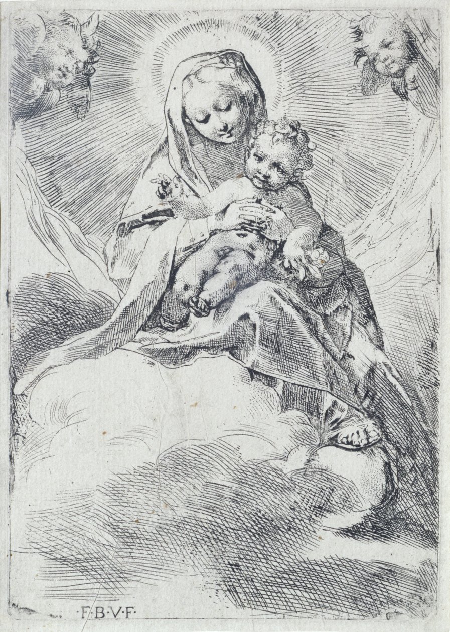 Madonna pilvissä tekijältä Federico Barocci