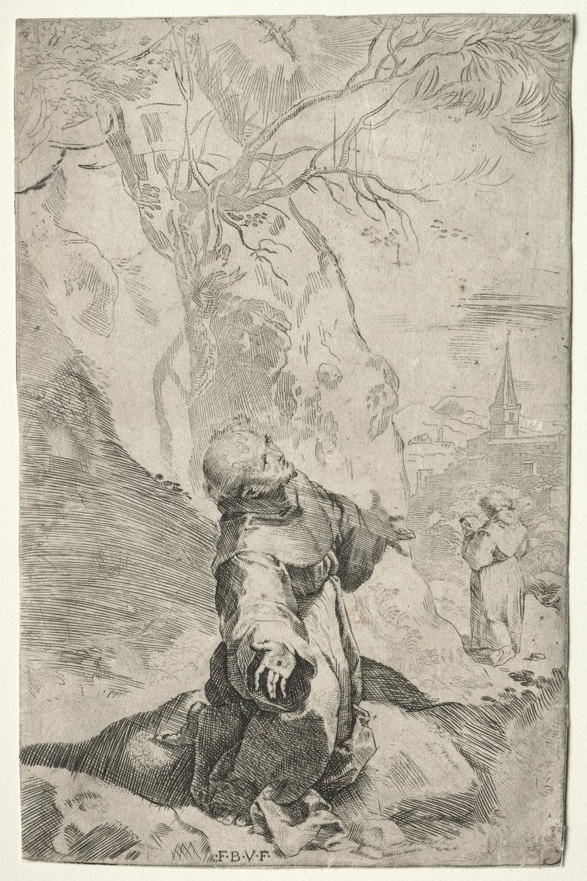 Pyhä Franciscus vastaanottamassa stigmat. tekijältä Federico Barocci