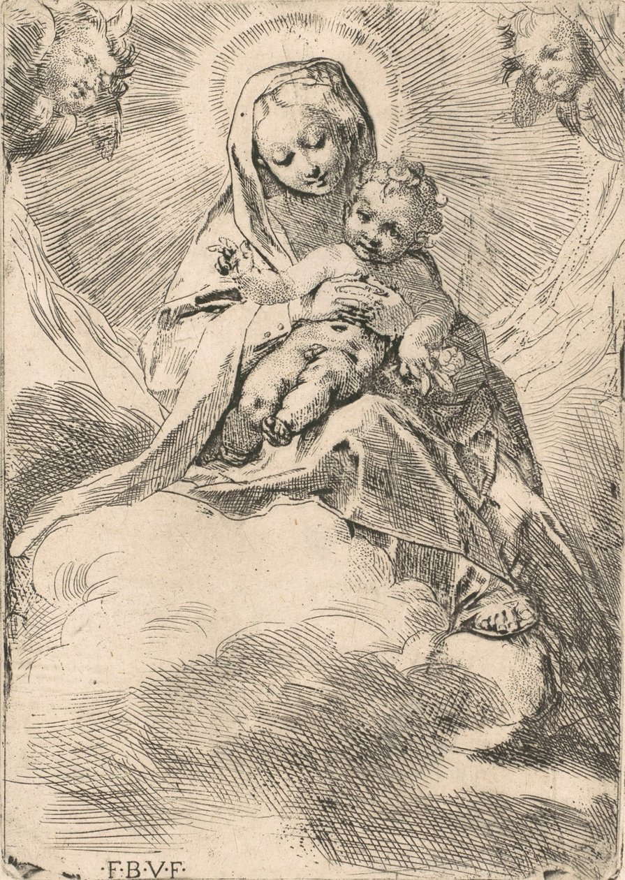 Neitsyt istuu pilvessä, 1580-84. tekijältä Federico Barocci