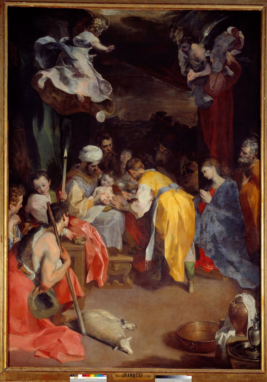 Federico Baroccin (1526/35-1612) maalaus Jeesuksen ympärileikkaus, joka tunnetaan nimellä Le Baroche Dim. 3,5x2,5 m tekijältä Federico Fiori Barocci or Baroccio