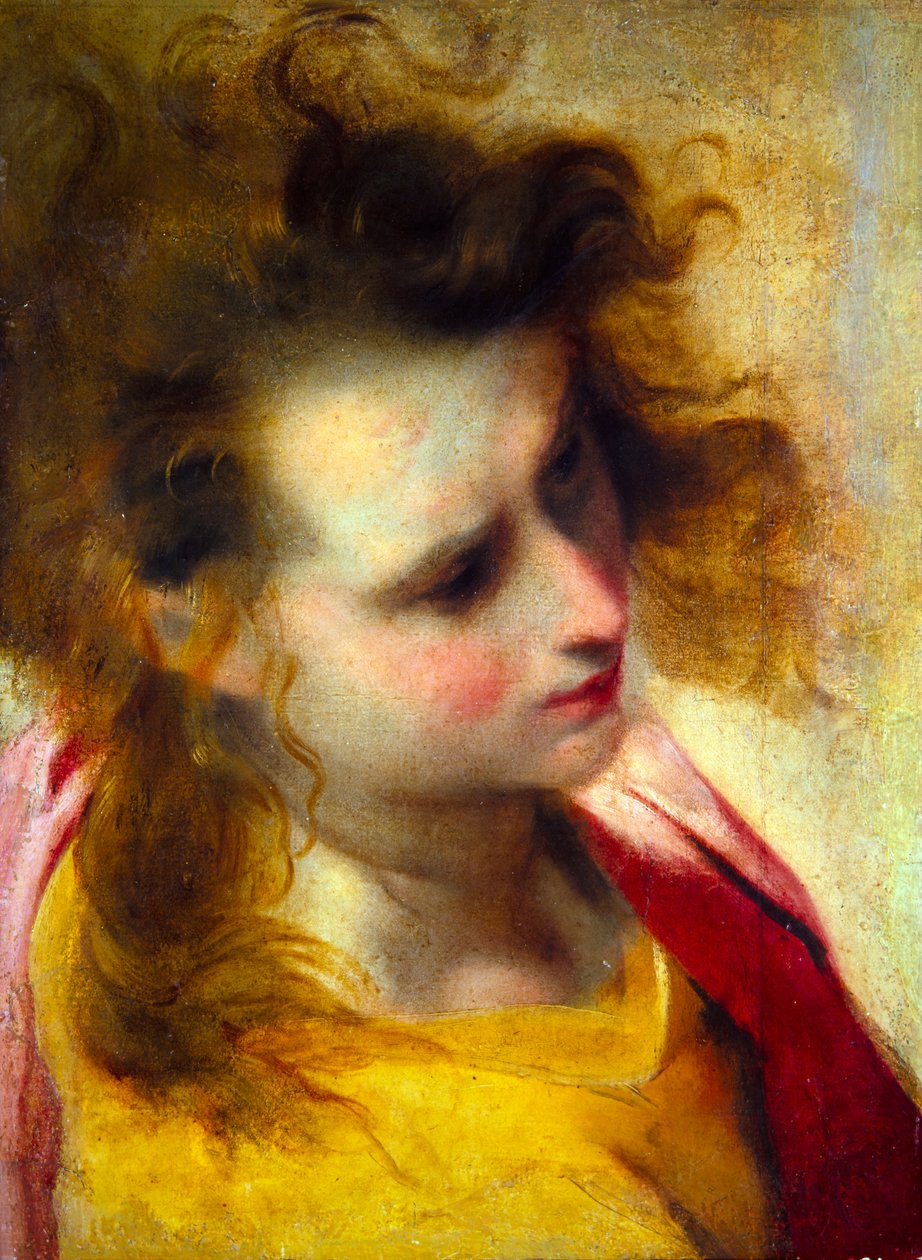 Laskeuma: Luonnos alttaritaululle Urbino of St. Johnissa (öljy paperille tai kankaalle) tekijältä Federico Fiori Barocci or Baroccio