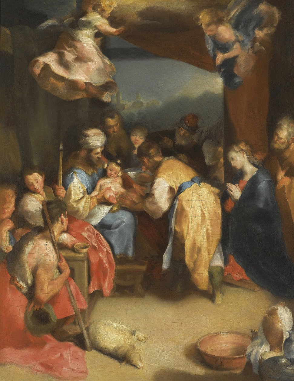 Kristuksen ympärileikkaus par Barocci, Federigo (1528-1612). Öljy kankaalle, koko: 81,8x63,7, , Yksityiskokoelma tekijältä Federico Fiori Barocci or Baroccio