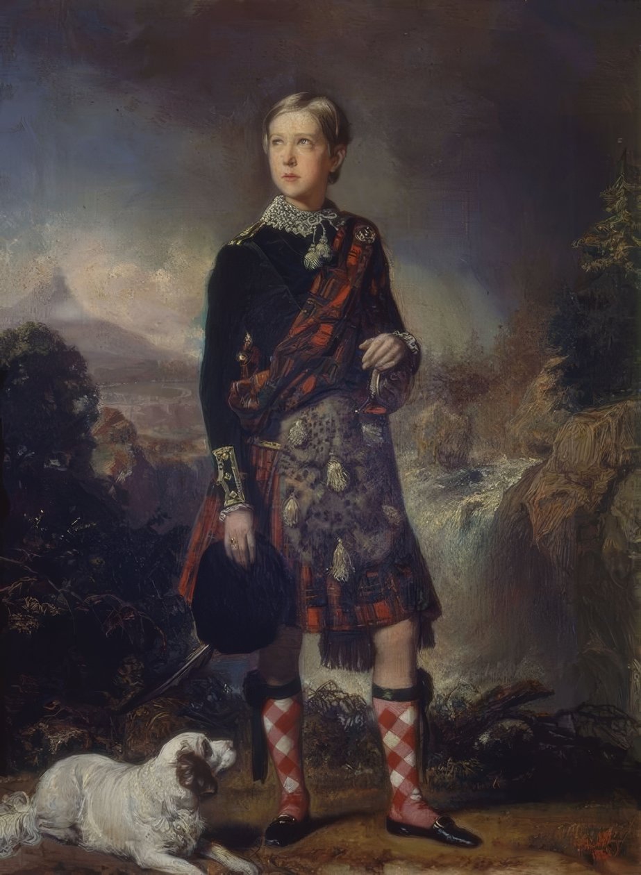 EL NIÑO ENRIQUE O’SHEA MONTGOMERY, VESTIDO DE ESCOCES, 1848, OLEO / TABLA 0,45 × 0,30 tekijältä Federico de Madrazo y Kuntz