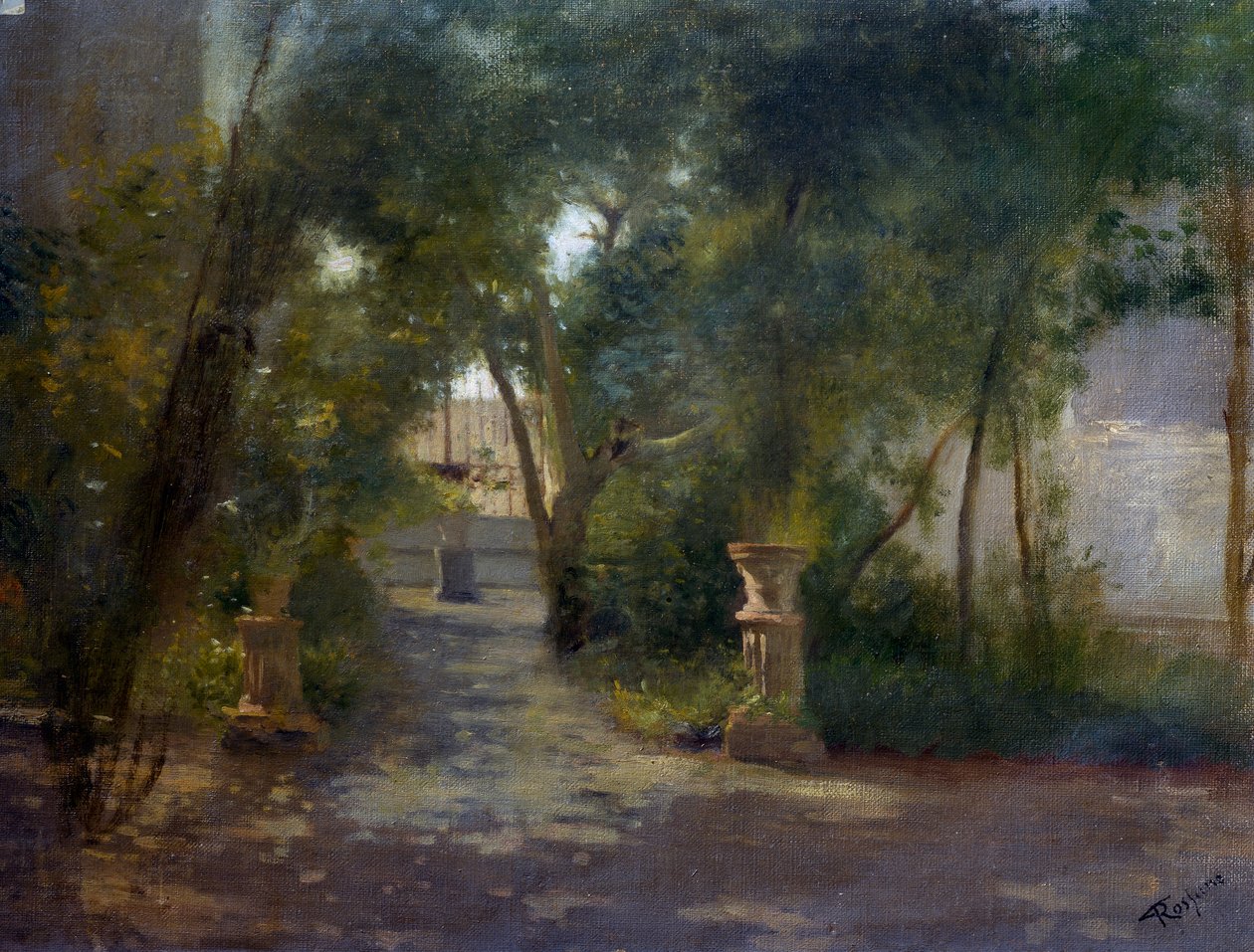 Villa Porticissa, maalaus Federico Rossano (1835-1912) tekijältä Federico Rossano