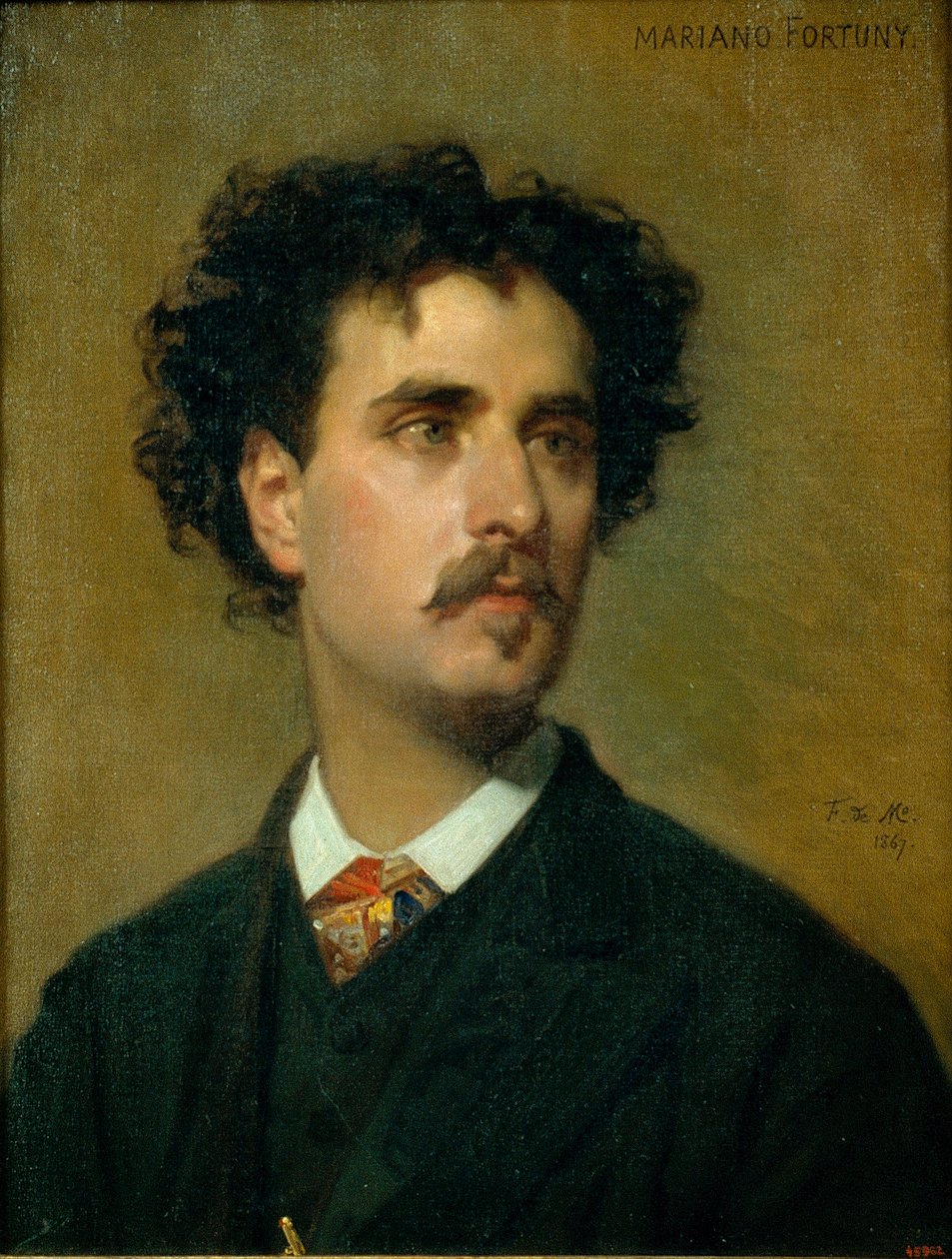 Mariano Fortuny y Madrazon (1871-1949) muotokuva - Federico de Madrazo y Kuntzin (1815-1894) maalaus - 1867 - Öljy kankaalle - 54x42,5 - Museu Nacional d