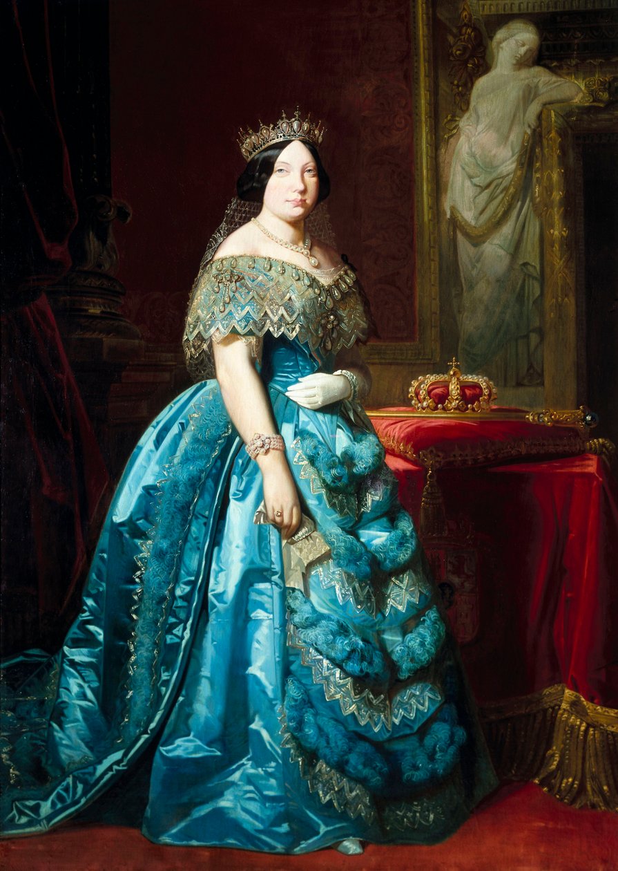 Muotokuva Isabella II:sta Espanjan kuningatar tekijältä Federico de Madrazo y Kuntz