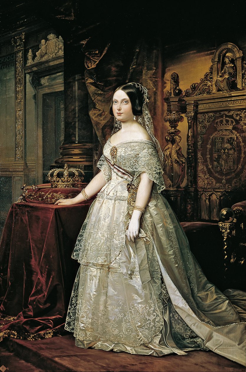 Espanjalaisen Isabella II:n muotokuva tekijältä Federico de Madrazo y Kuntz