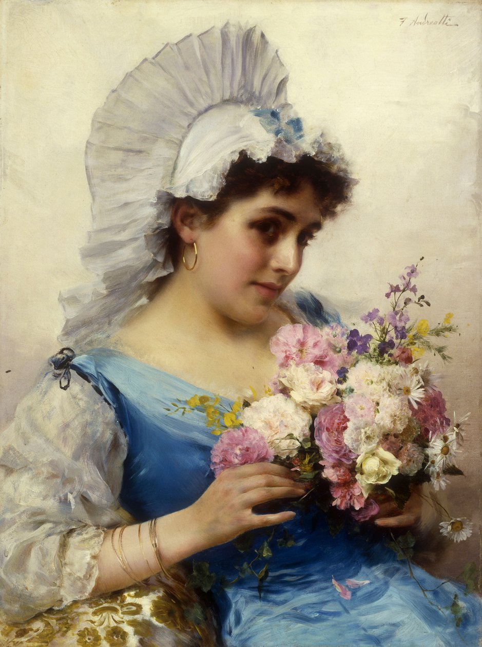 The Bouquet (öljy kankaalle) tekijältä Federigo Andreotti