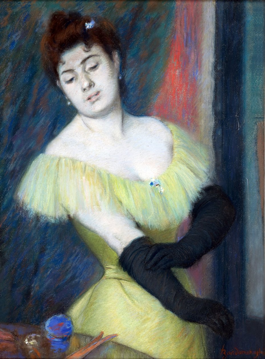 Zandomeneghi, Federico (1841-1917) The Black Gloves tekijältä Federigo Zandomeneghi