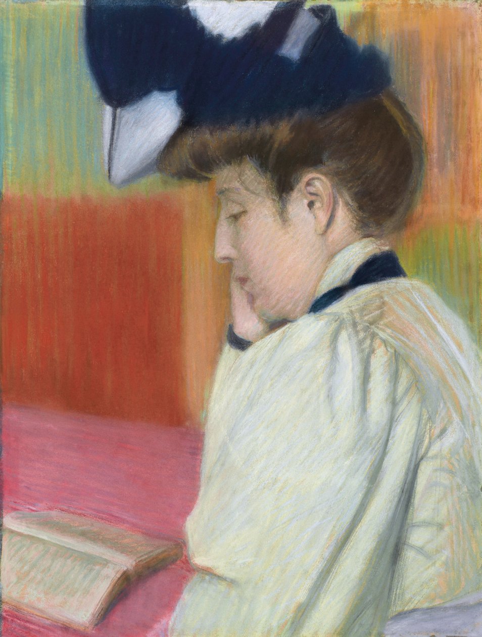 nainen lukee; Lukeva nainen, c. 1890 tekijältä Federigo Zandomeneghi