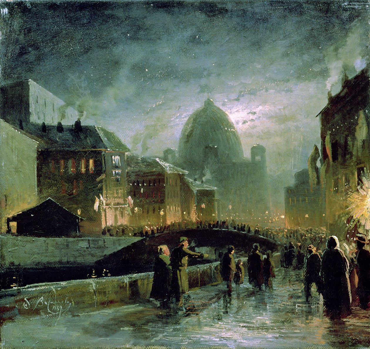 Valaistukset Pietarissa, 1869 tekijältä Fedor Aleksandrovich Vasiliev