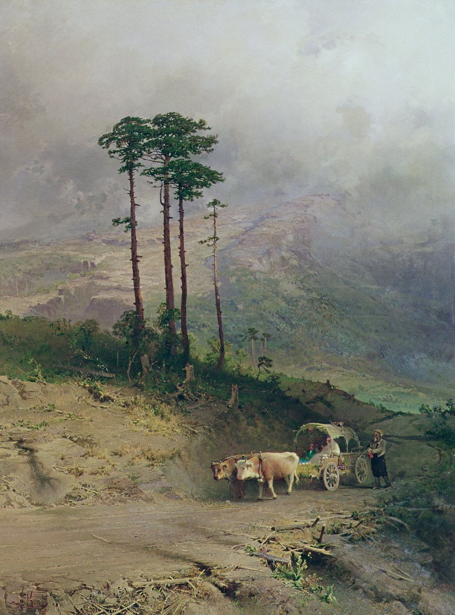 Krimin vuorilla, 1873 tekijältä Fedor Aleksandrovich Vasiliev
