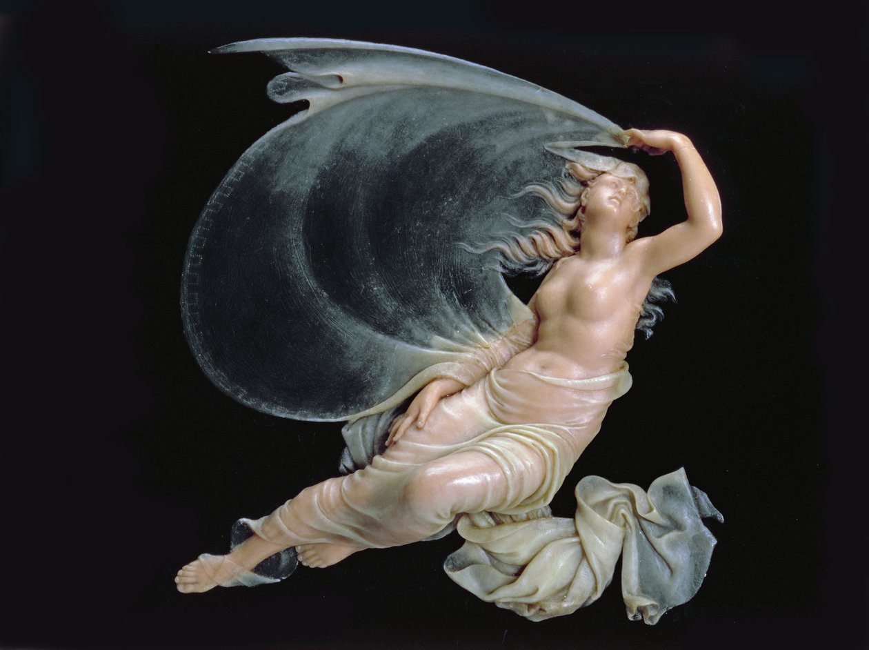 Dushenka in Flight, 1808 (vaha mustetulla lasilla) tekijältä Fedor Petrovich Tolstoy