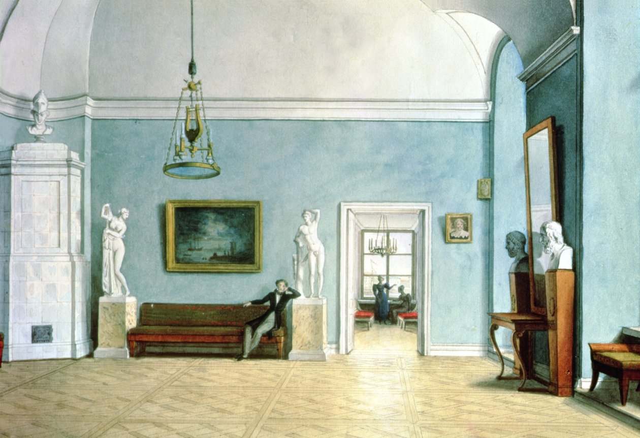 Uusklassinen sisustus, noin 1820 tekijältä Fedor Petrovich Tolstoy