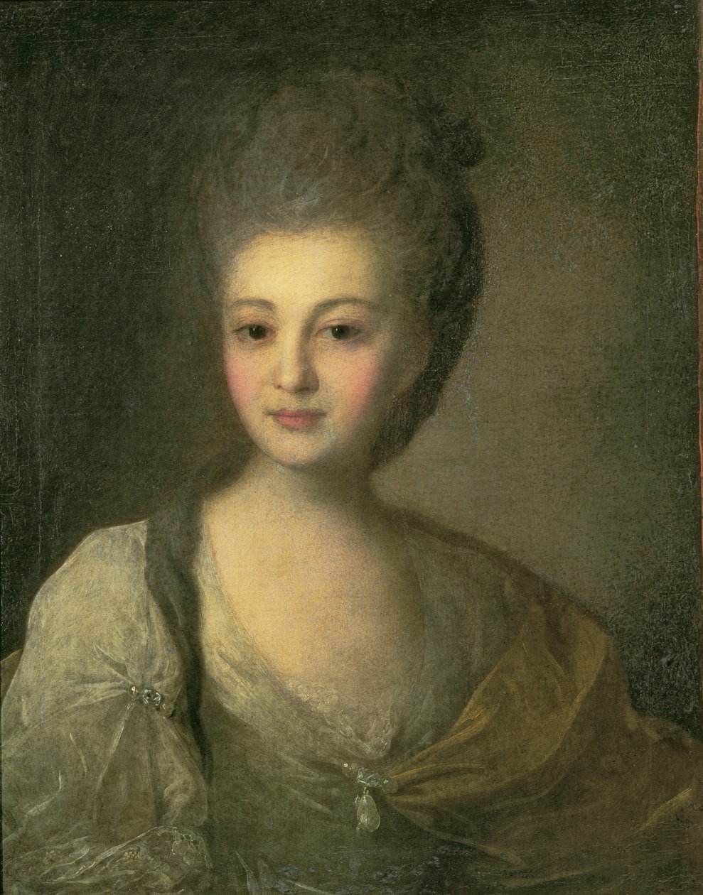 Muotokuva Aleksandra P. Struiskaja (1754-1840) 1772 tekijältä Fedor Stepanovich Rokotov