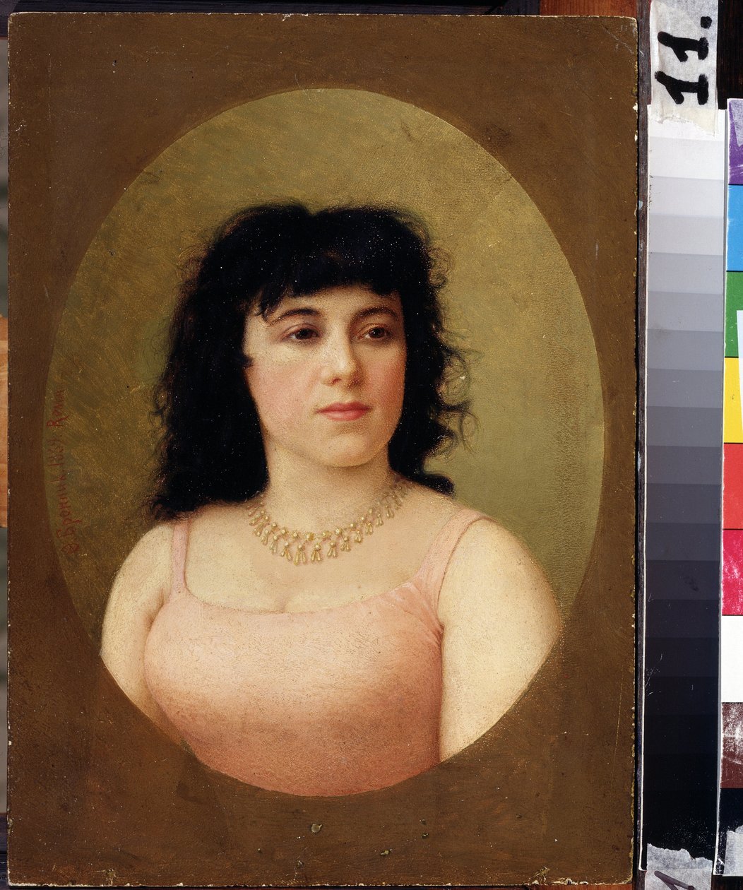 ""Italialaisen balerina Virginia Zucchin (1849-1930) muotokuva"" Feodor Andrejevitš Bronnikovin (1827-1902) maalaus 1889 Pohjois-Ossetian Tuganovin taidemuseo, Vladikavkaz tekijältä Fedor Andreevich Bronnikov