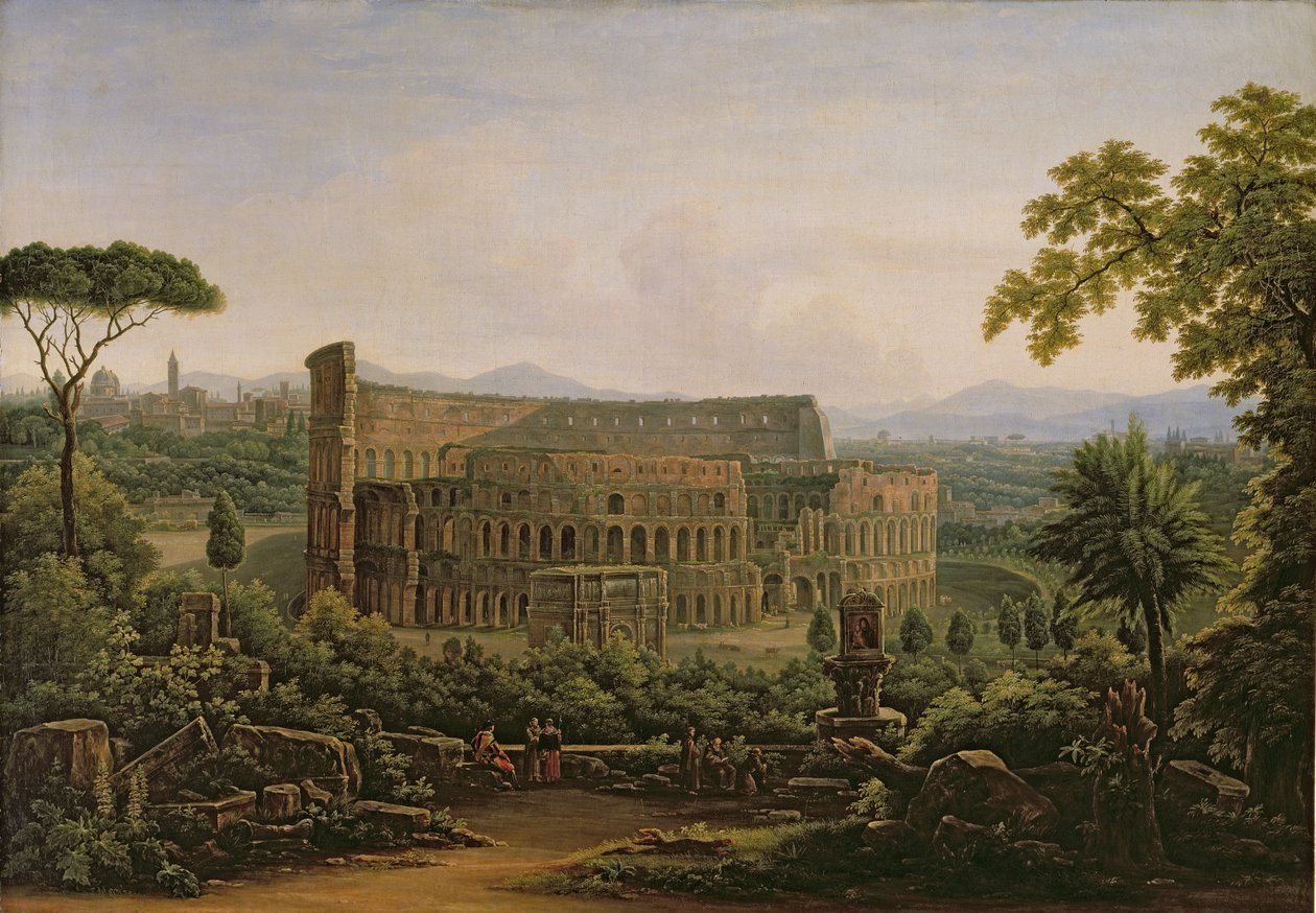 Näkymä Colosseumille Palatinuksen kukkulalta, Rooma, 1816 tekijältä Fedor Mikhailovich Matveev