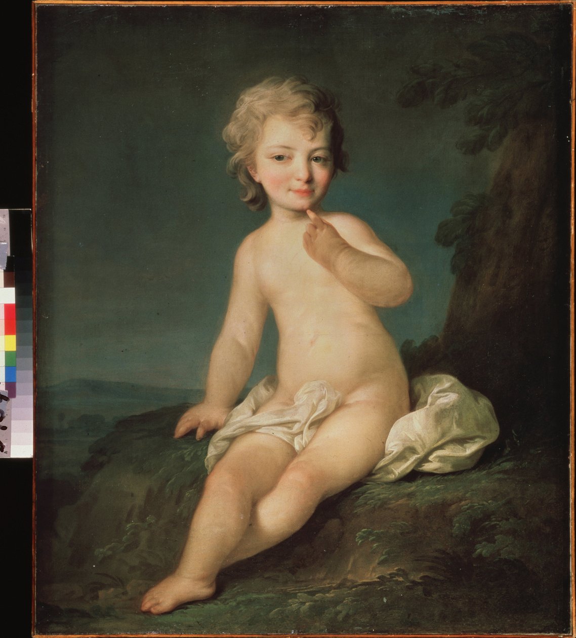 Alaston pikkutyttö. Fjodor (Fedor tai Fiodor) Stepanovitš Rokotovin (1735-1808) maalaus, öljy kankaalle, noin 1780. Venäläinen taide tekijältä Fedor Stepanovich Rokotov