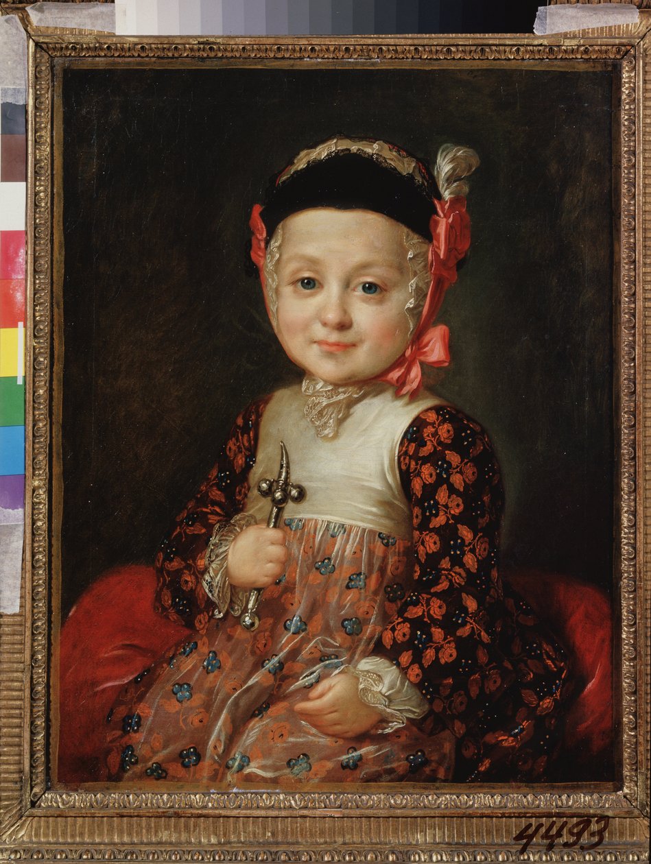 Aleksei Grigorjevitš Bobrinskin (1762-1813) muotokuva lapsena. (Katariina II:n avioton lapsi tekijältä Fedor Stepanovich Rokotov